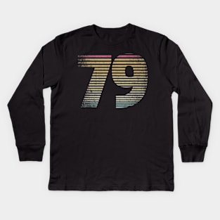 41th Birthday Gift 41 Years Old 1979 Retro Vintage Kids Long Sleeve T-Shirt